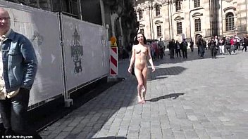 Crazy teen Kara naked on public streets