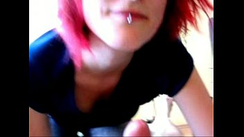 ultra-cute goth red-haired deep throating penis and lovin’ juicecum