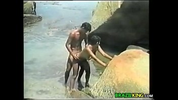 kinky brazilians smashing in the ocean