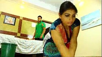 a maid fucked by her boss on the bed