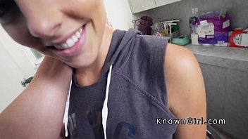 Big booty girlfriend banging in laundry room