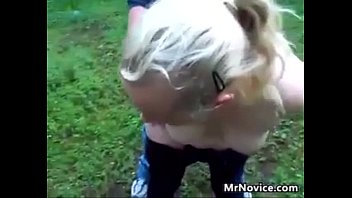 Blonde Whore Fucked Doggystyle Outside